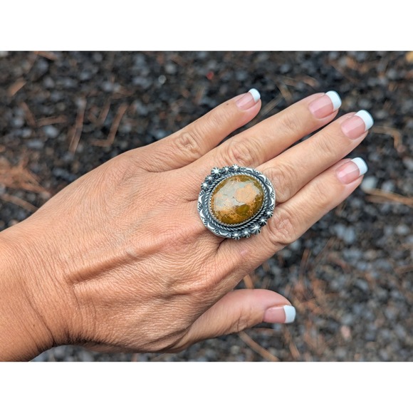 Navajo Jewelry Women's Ring Handcrafted Native American Signed sz‎ 9 *** - Picture 6 of 9